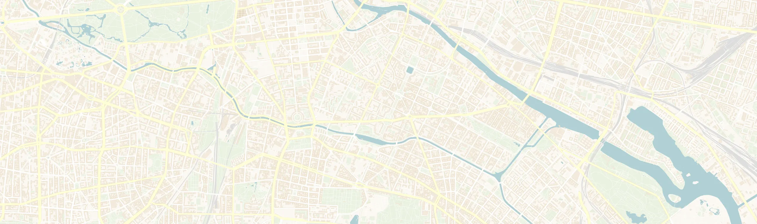 A map of Kreuzberg in Berlin, with a studio and its clients around town